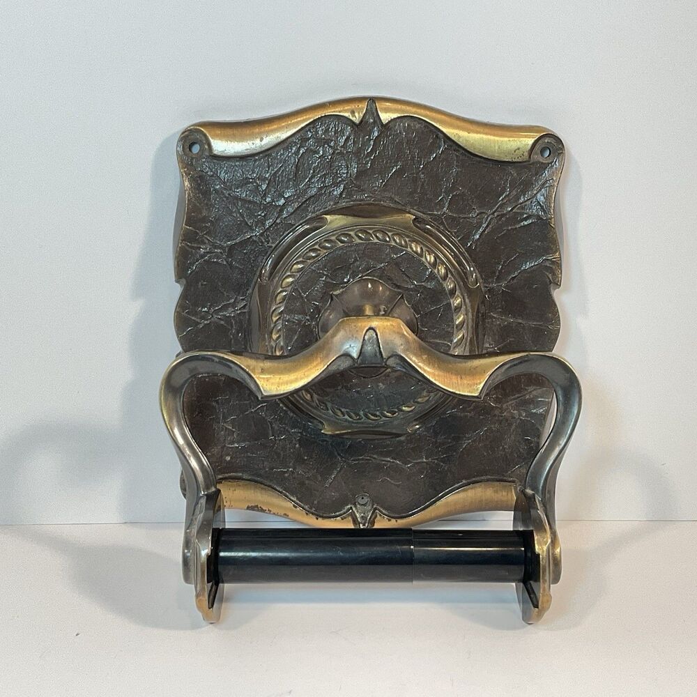 Vintage Amerock Carriage House Toliet Tissue Holder Antique English 1970s
